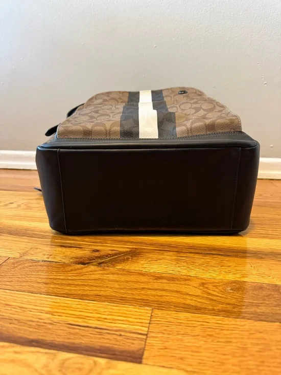 Coach Signature Canvas Graham Backpack - Brown/Khaki - Picture 2 of 9